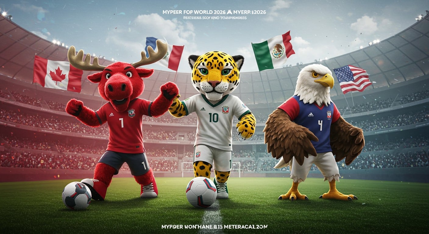 Découvrez les mascottes vibrantes de la Coupe du Monde 2026 au Canada, Mexique et États-Unis, symboles d’unité et de passion pour le football !