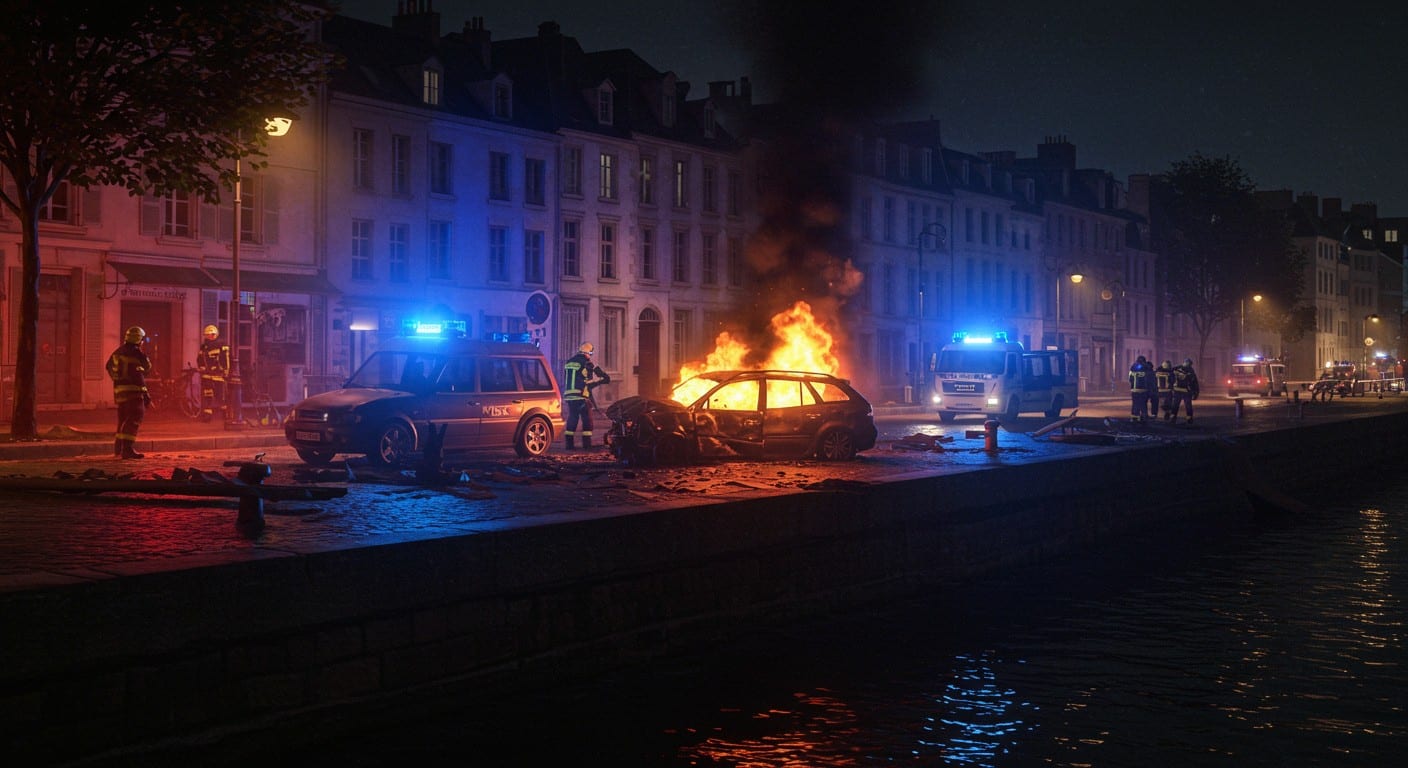 Course-poursuite à Rouen : un accident spectaculaire fait quatre blessés, dont un grave. Découvrez les détails de cet événement dramatique.