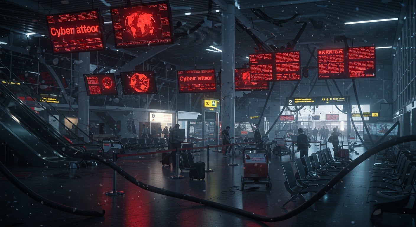 Un homme arrêté après une cyberattaque massive contre des aéroports européens. Découvrez les détails de l'attaque et ses impacts sur le trafic aérien.