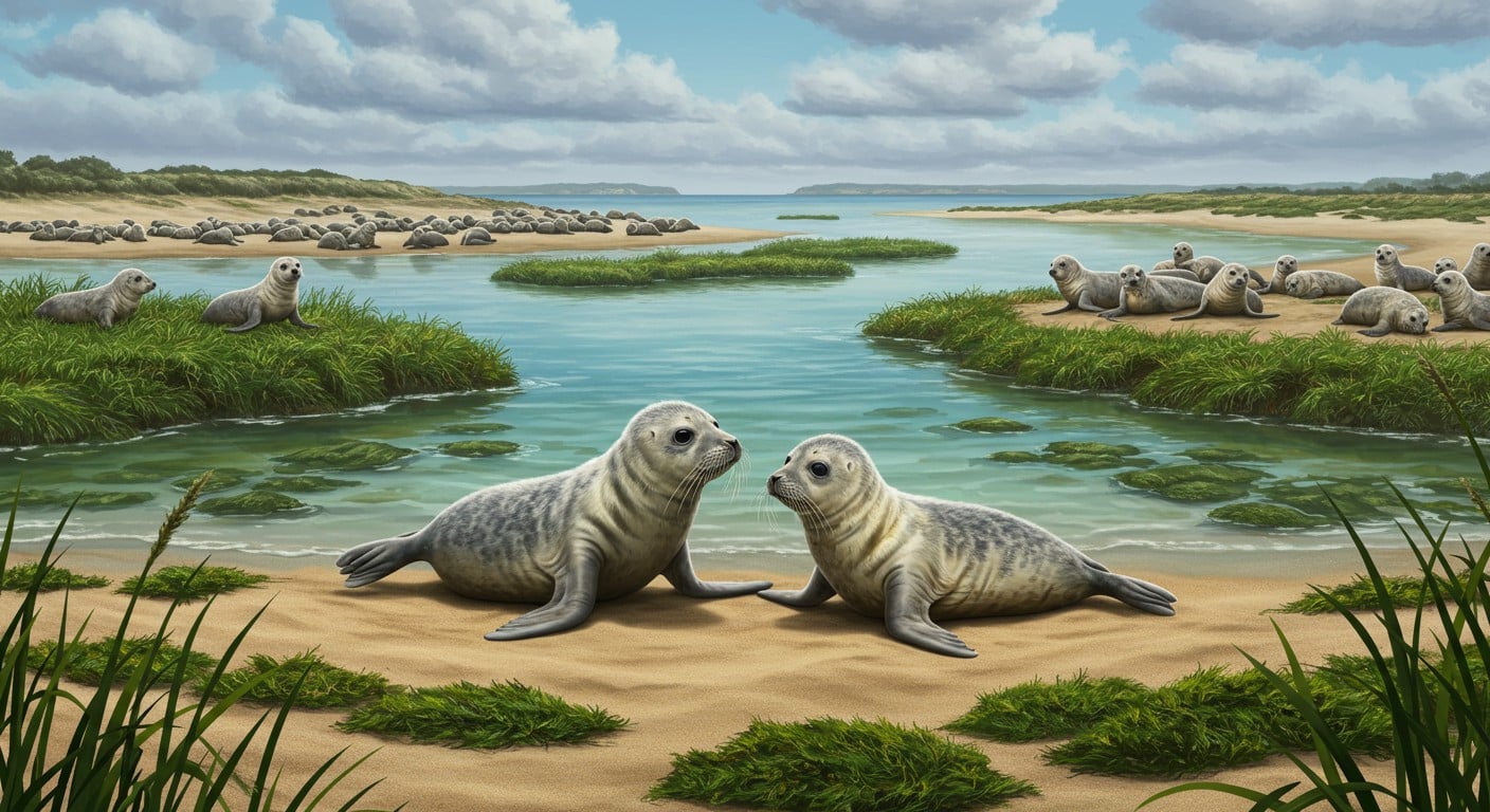 Deux bébés phoques nés dans l’estuaire de l’Orne : un signe d’espoir pour la biodiversité normande. Découvrez leur histoire et les efforts pour les protéger !