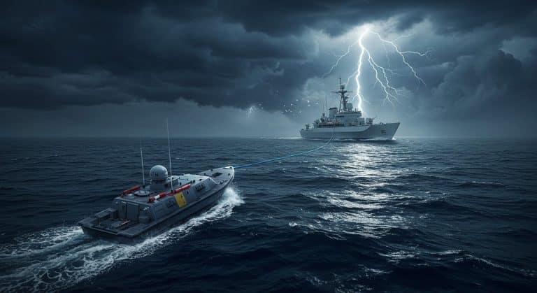 Drone Naval Russe Fibre Optique Mer Noire