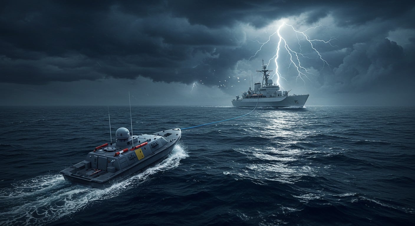 Découvrez le premier drone naval russe à fibre optique déployé en mer Noire. Analyse de ses capacités, limites et impact sur le conflit ukrainien. Une innovation qui change la donne ?