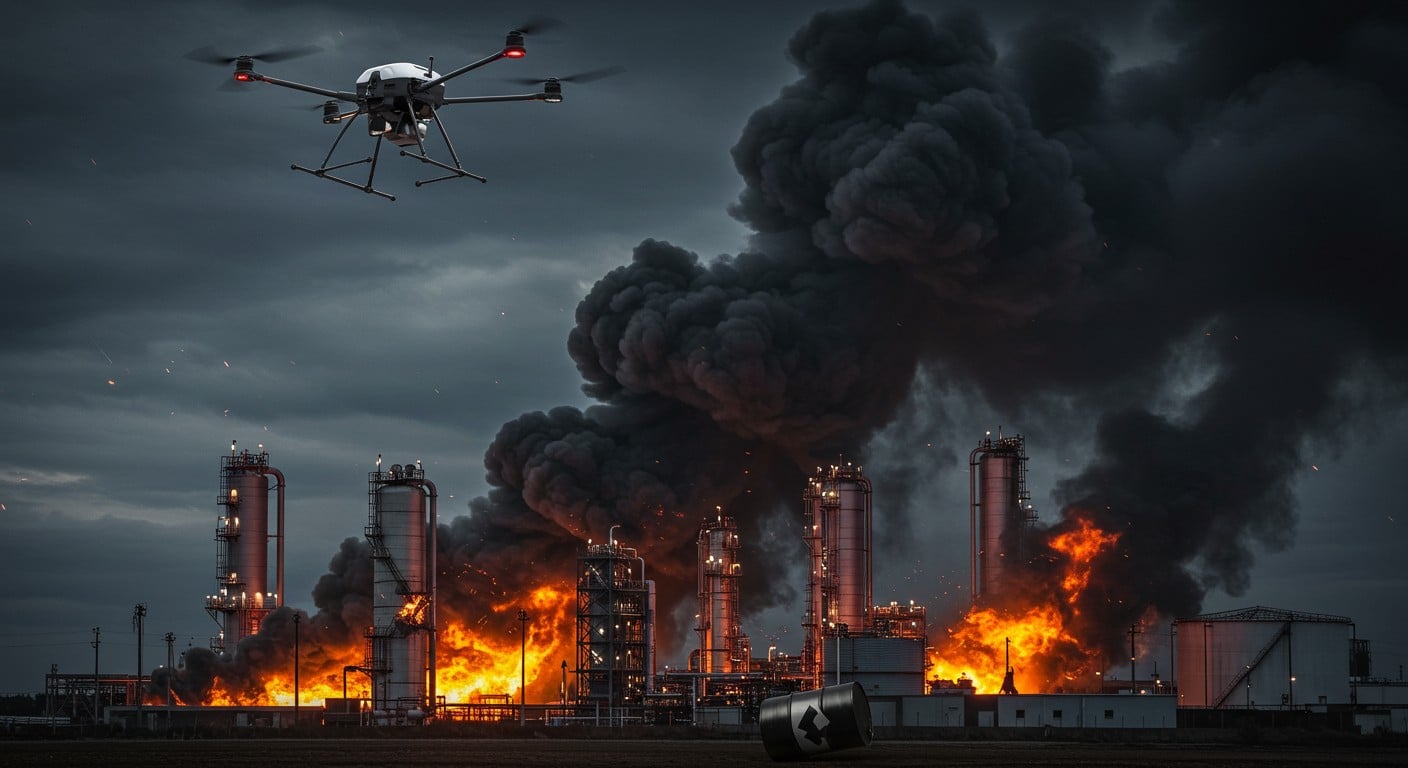 L’Ukraine cible les raffineries russes par drones, visant à ruiner l’économie de Moscou. Une stratégie audacieuse aux impacts majeurs. Découvrez comment !