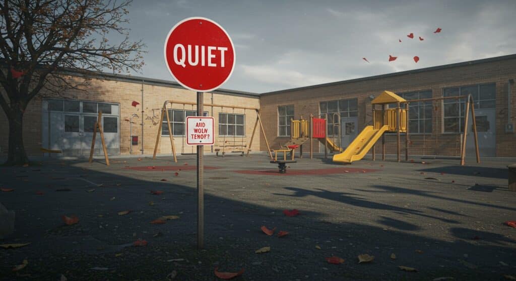 Enfants Silencieux : Polémique Sur La Fermeture D’une Cour D’école