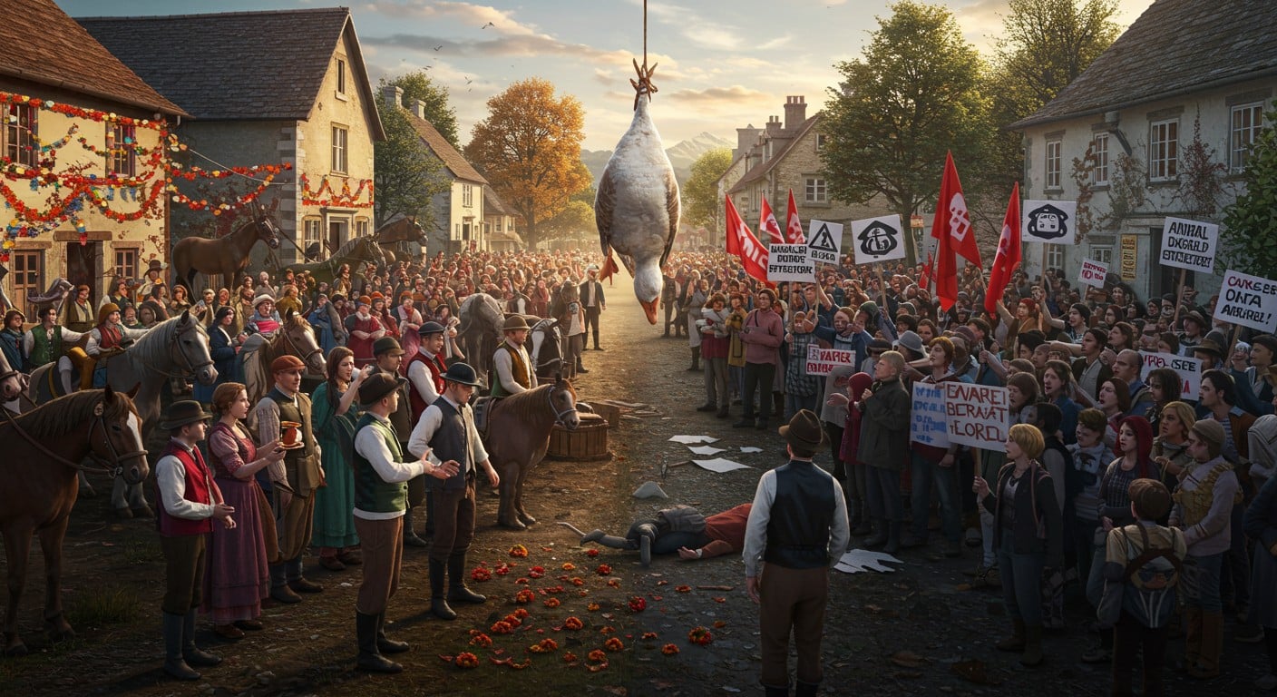 La fête du cou de l’oie à Saint-Bonnet divise : folklore ou barbarie ? Découvrez les enjeux, débats et tensions autour de cette tradition controversée.