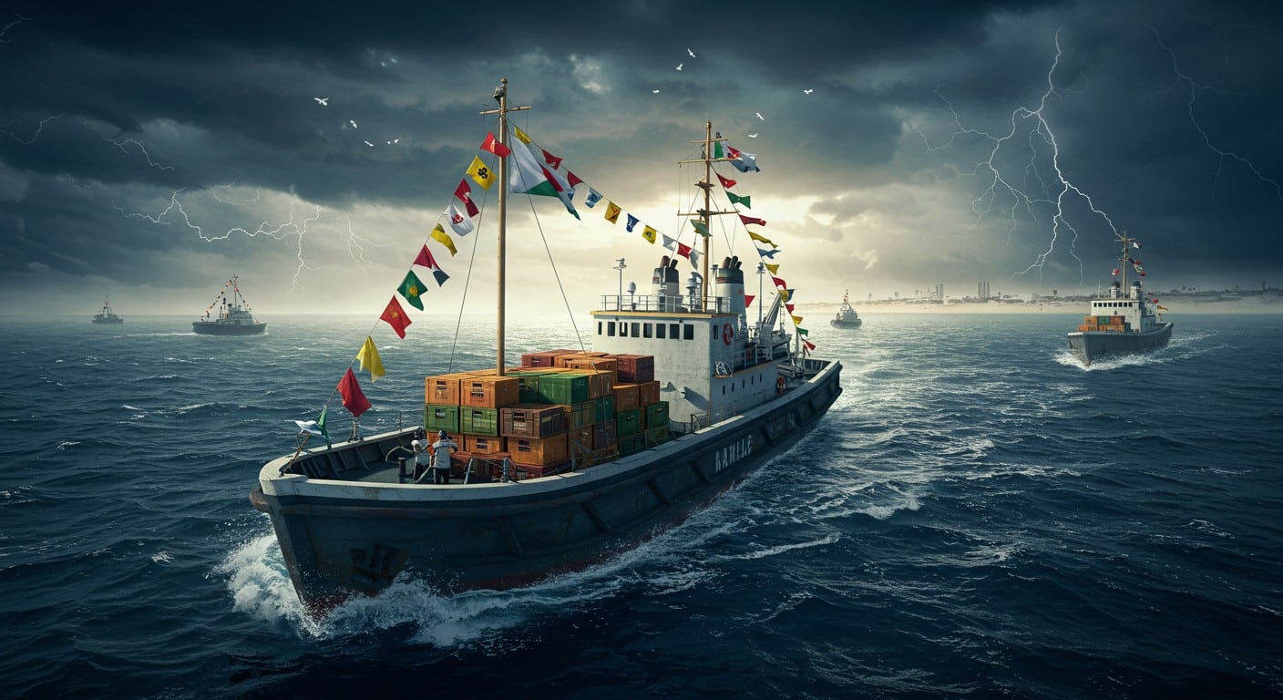 Une flottille humanitaire se dirige vers Gaza malgré blocus et attaques. Où en est-elle ? Découvrez les défis et enjeux de cette mission. (134 caractères)