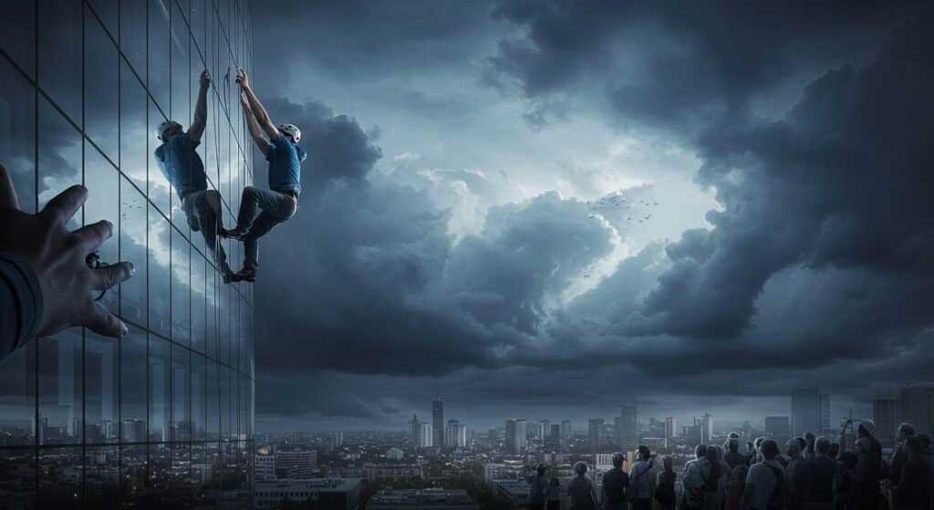 Français Grimpe Tour de 310m Sans Sécurité à Varsovie