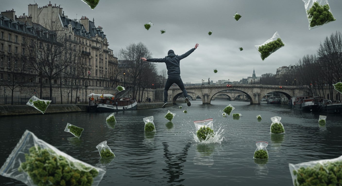 Un homme fuit la police à Paris, saute dans la Seine et est repêché avec du cannabis. Découvrez cette course-poursuite insolite dans la capitale !