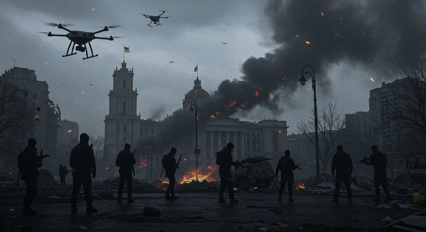 Bombardements russes en Ukraine : deux morts, un bâtiment gouvernemental endommagé à Kiev. Découvrez les détails et les enjeux de cette nouvelle escalade.