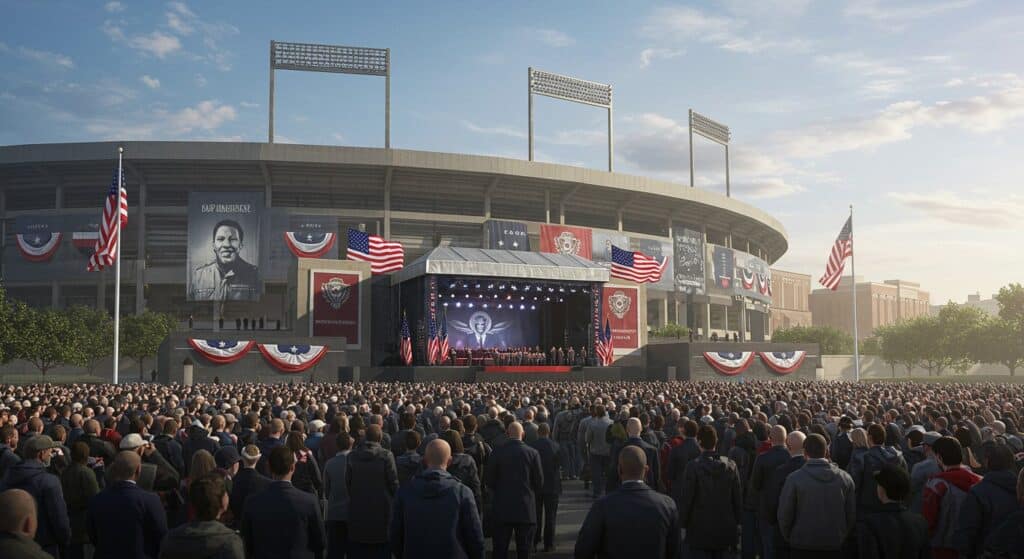 Hommage à Charlie Kirk : Trump et Vance à Glendale