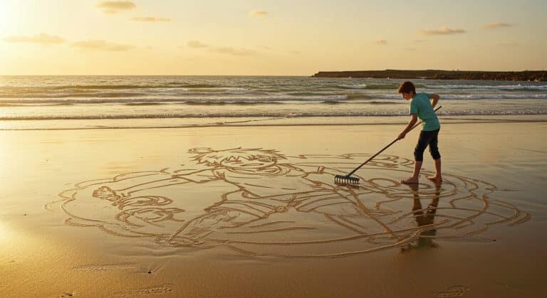 Ilhan, 13 Ans, Révolutionne le Beach Art en Charente-Maritime