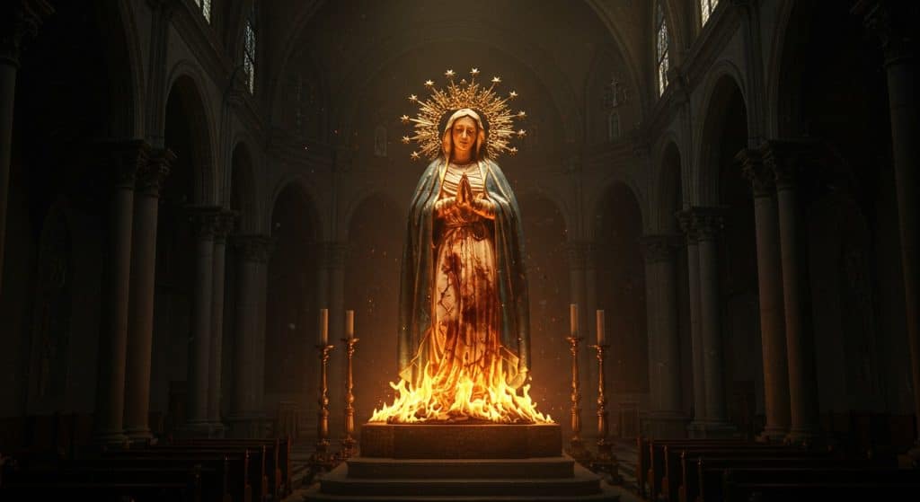 Incendie d’une Statue Sacrée à Guingamp : Enquête en Cours