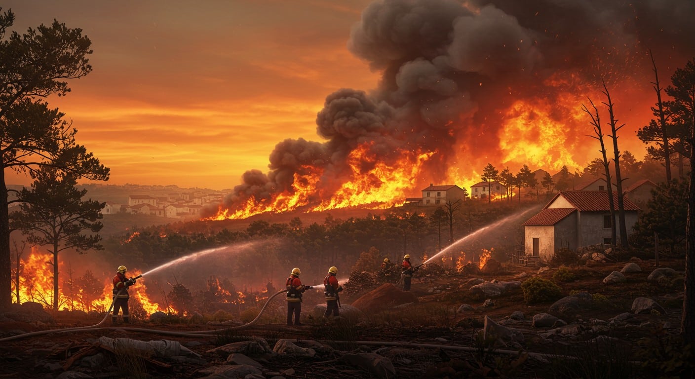 Incendies au Portugal : plus de 700 pompiers luttent contre des feux attisés par le vent. Découvrez l’ampleur de la crise et ses impacts. Lisez la suite !