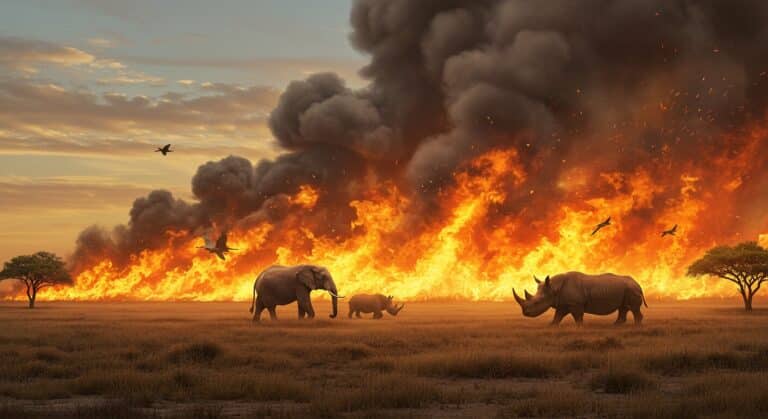Incendies en Namibie : La Réserve d’Etosha en Danger