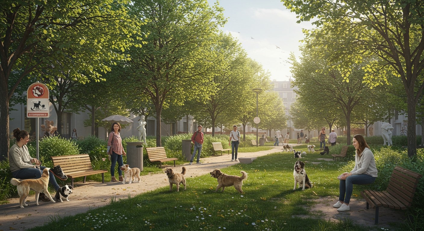 À Issy-les-Moulineaux, les chiens accèdent à trois parcs à heures fixes. Découvrez cette initiative, ses impacts et les réactions des habitants !