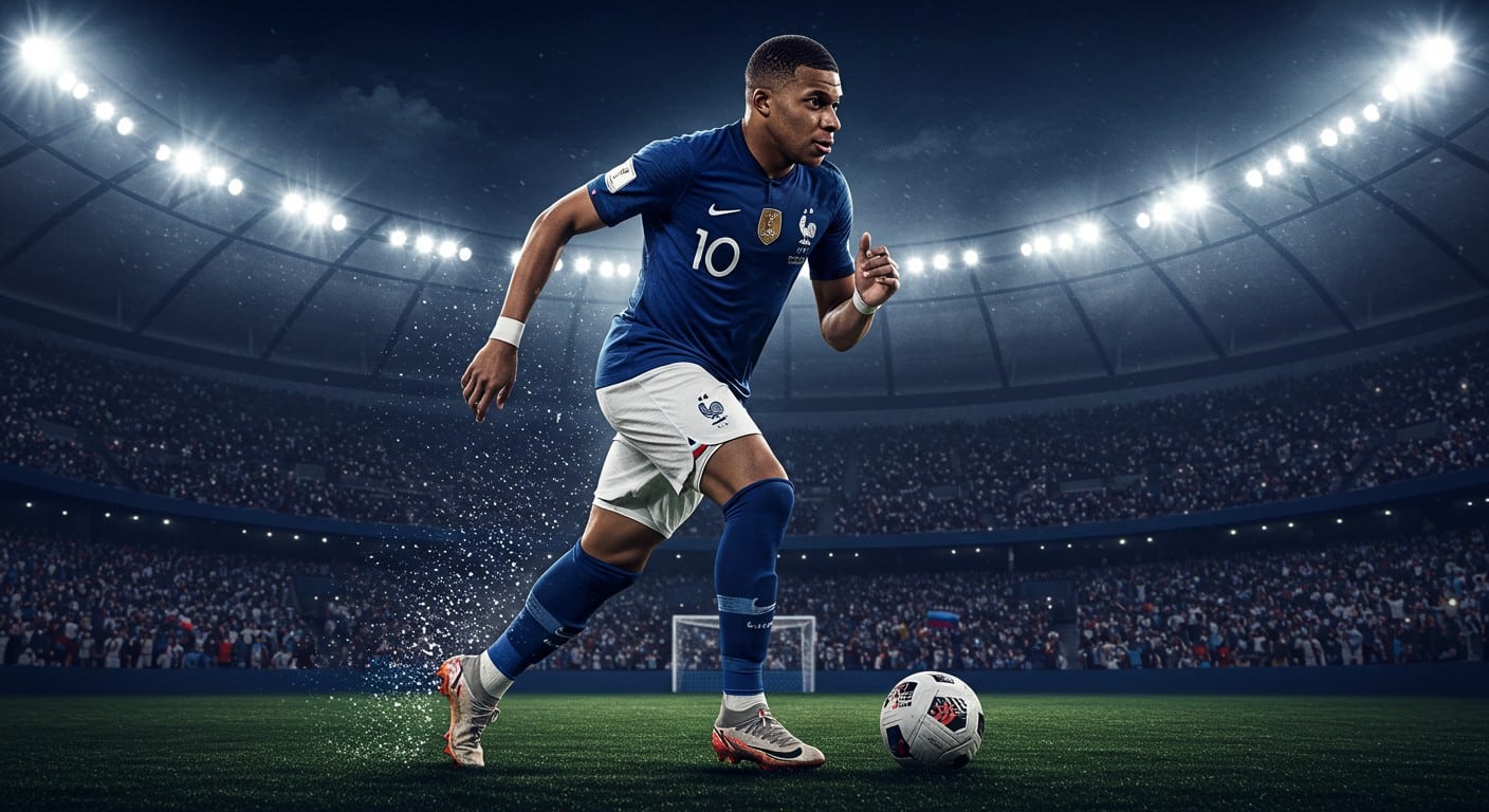 Kylian Mbappé vise la Coupe du Monde 2026 et brille au Real Madrid. Découvrez ses ambitions et sa forme éclatante pour dominer le foot mondial.