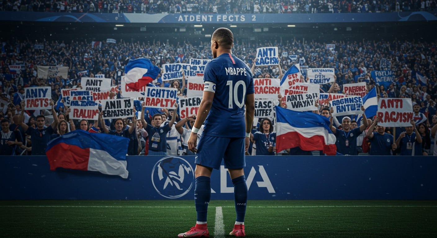 Kylian Mbappé dénonce le racisme dans les stades et évoque son rôle de capitaine des Bleus. Découvrez son message fort et ses réflexions sur le foot.