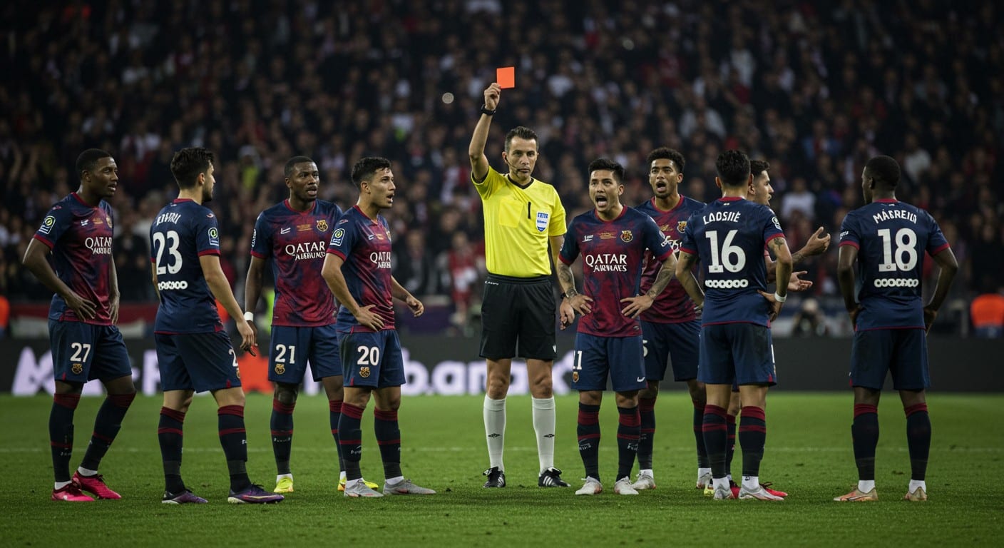 L'arbitrage en Ligue 1 suscite la colère après Lille-Lyon. Décisions contestées, expulsions : que se passe-t-il ? Découvrez l'analyse complète.