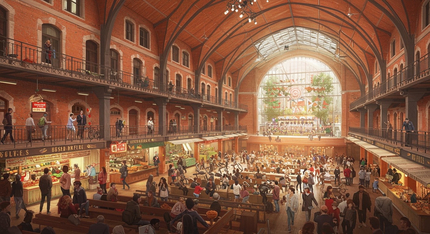 Découvrez les Halles de la Cartoucherie, un tiers-lieu vibrant à Toulouse : restauration, sport, coworking et culture attirent 3M de visiteurs !