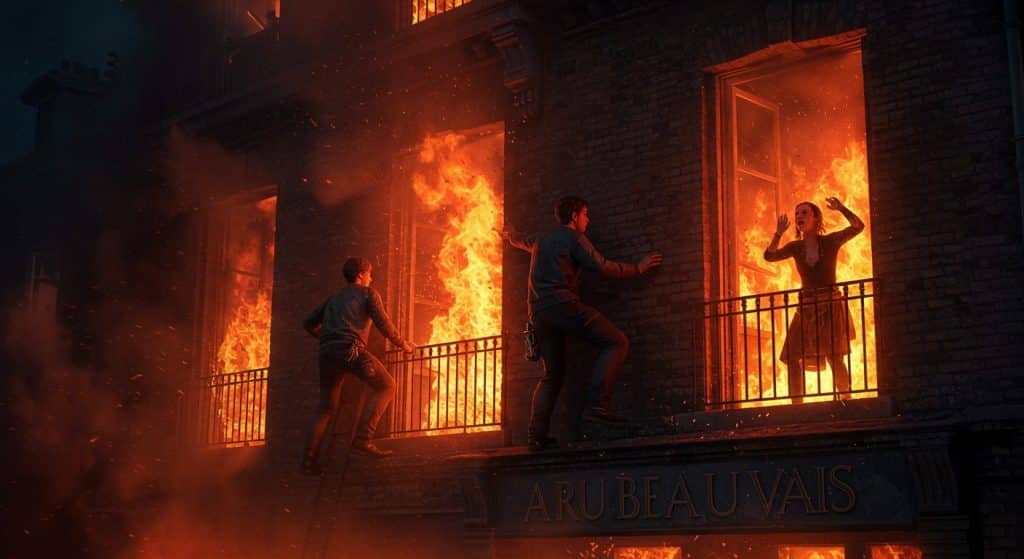 Marwen et Loïc : Héros de Beauvais Sauvent une Femme des Flammes