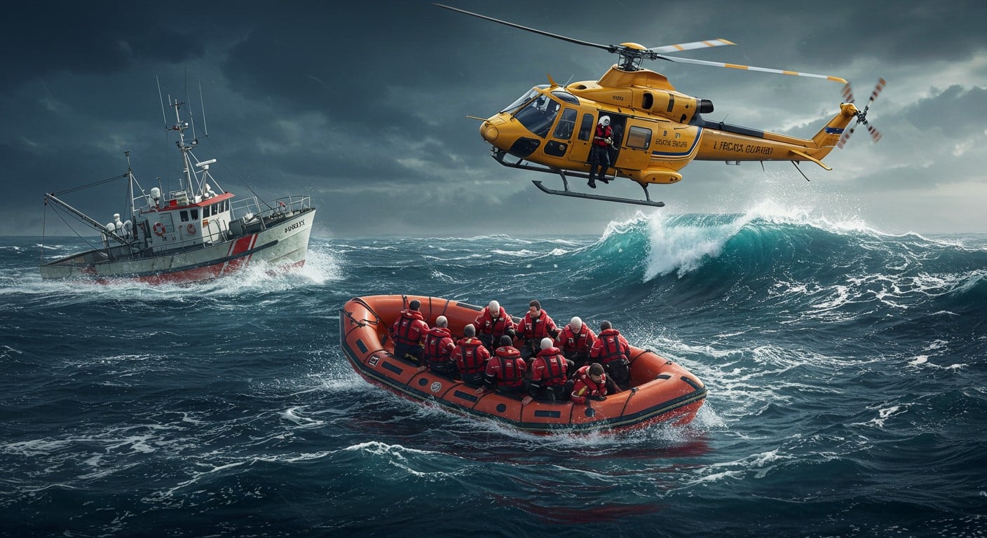 Un bateau français en péril au large de la Galice ! Découvrez le sauvetage audacieux des 11 marins par les garde-côtes espagnols dans des conditions extrêmes.