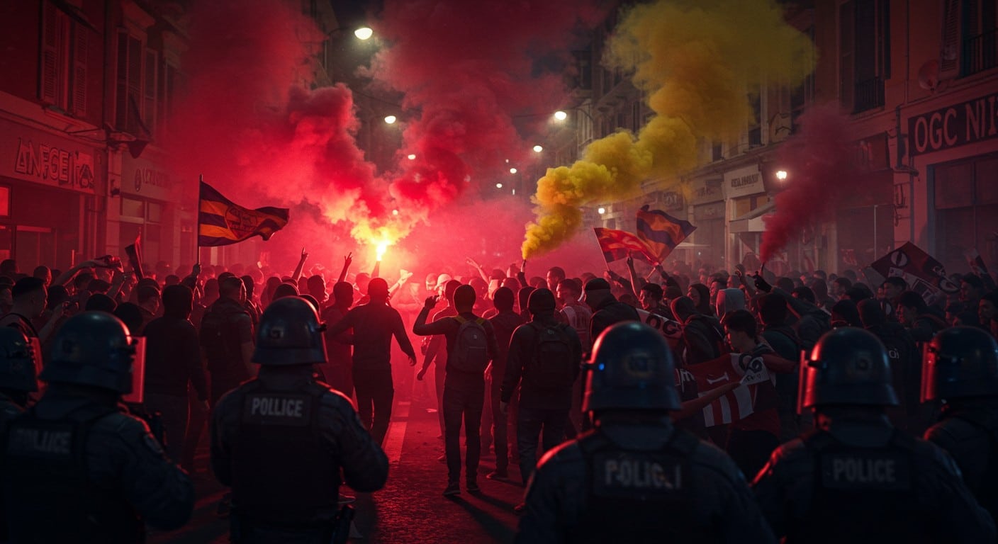 Tensions à Nice avant le match Nice - AS Rome : 102 ultras arrêtés. Quelles mesures pour assurer la sécurité ? Découvrez les détails.