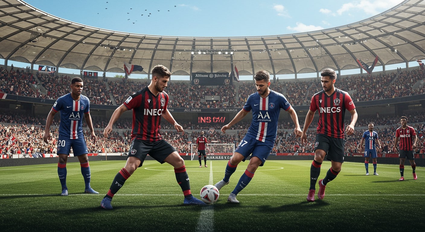 Suivez le choc Nice-Paris FC en Ligue 1 ! Analyse, enjeux et moments forts du match à l’Allianz Riviera. Qui l’emportera ?