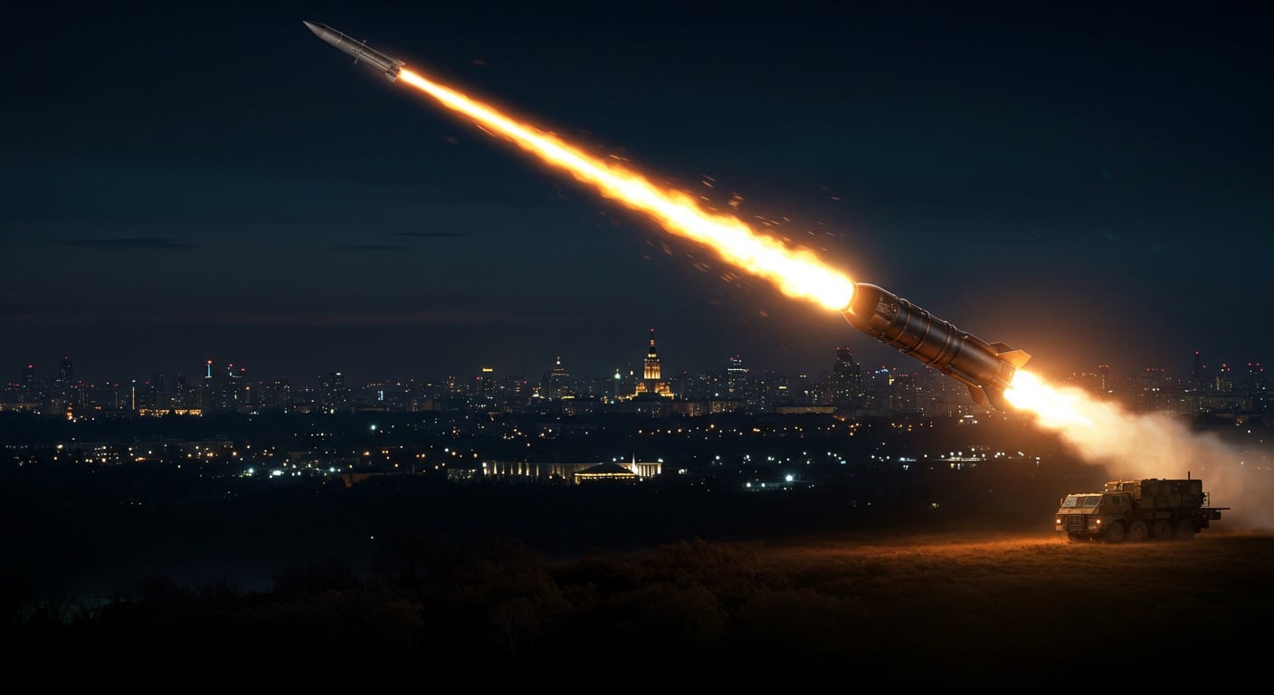 Découvrez le FP-9, missile hypersonique ukrainien de 800 kg et 8000 km/h, portée 855 km. Une arme qui change la donne dans le conflit en Ukraine, précision redoutable.