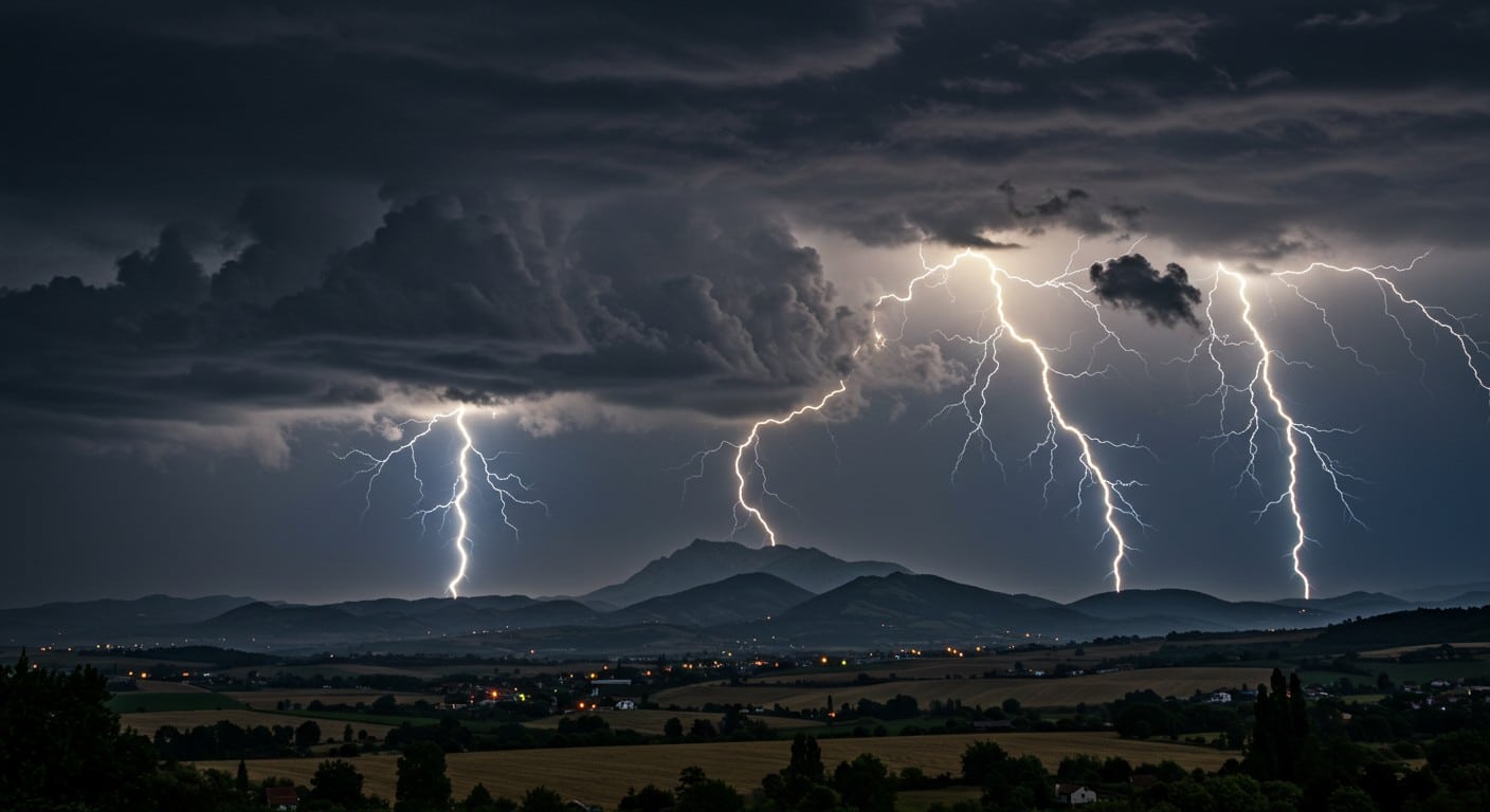 Vigilance orange en Isère, Drôme et Ardèche pour orages violents. Risques de grêle et inondations ce jeudi. Restez informés et prudents !