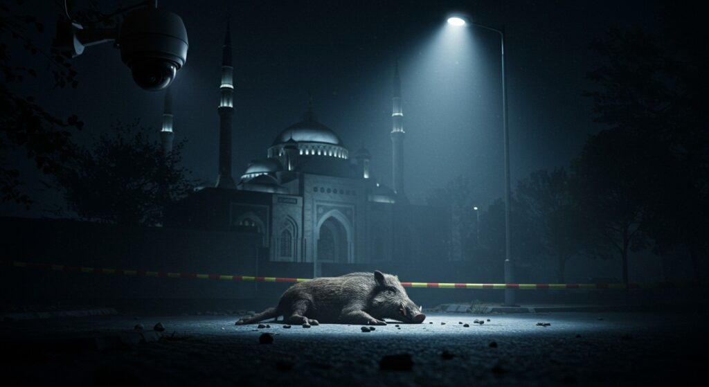 Pied de Sanglier devant Mosquée : Enquête à Saint-Étienne