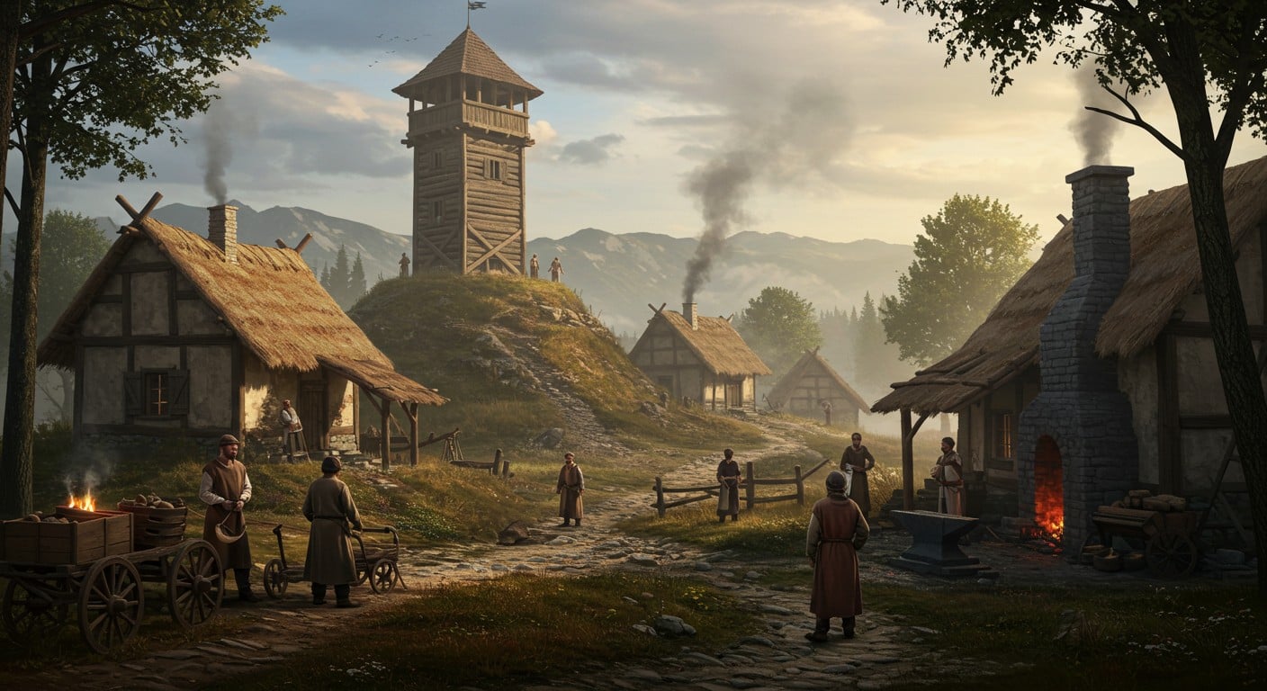 Explorez la tour Roland, un village médiéval reconstitué dans l’Oise, pour vivre une expérience immersive unique lors des Journées du Patrimoine.