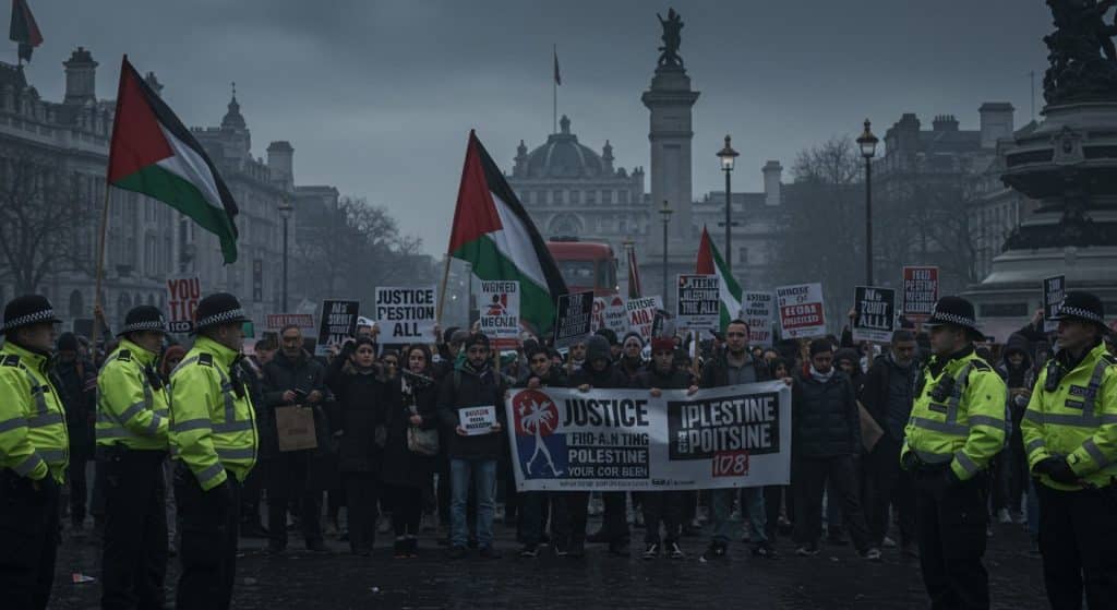 Plus de 400 Arrestations à Londres Lors d’un Rassemblement Pro-Palestinien
