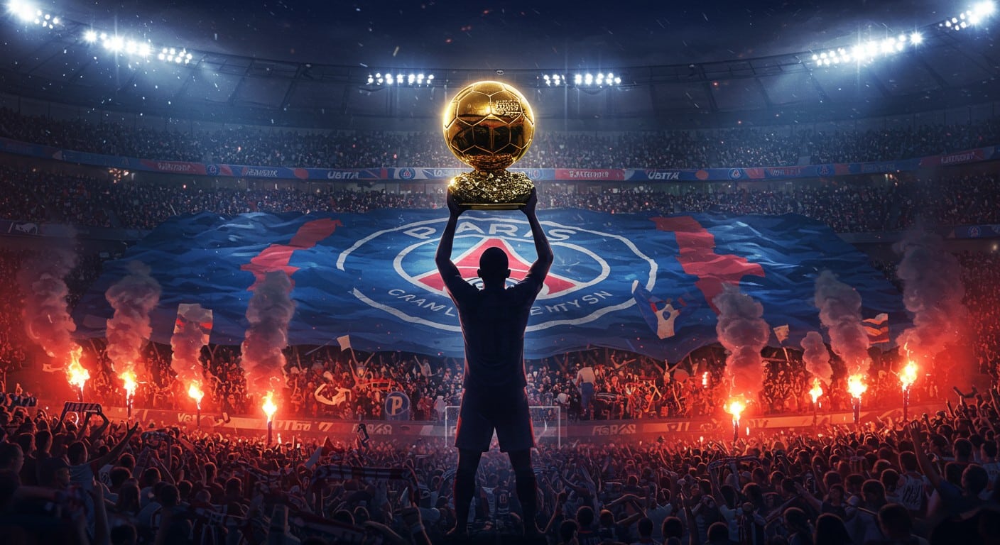 Le PSG fête Ousmane Dembélé, Ballon d’Or 2025, après une victoire 2-0 contre Auxerre. Découvrez les moments forts et l’ambiance électrique du Parc des Princes.