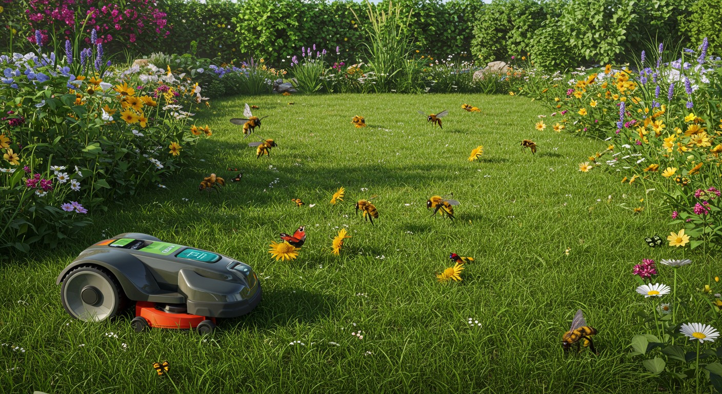 Découvrez pourquoi abuser des robots tondeuses nuit aux insectes et à la biodiversité. Nos conseils pour un jardin écologique et durable.