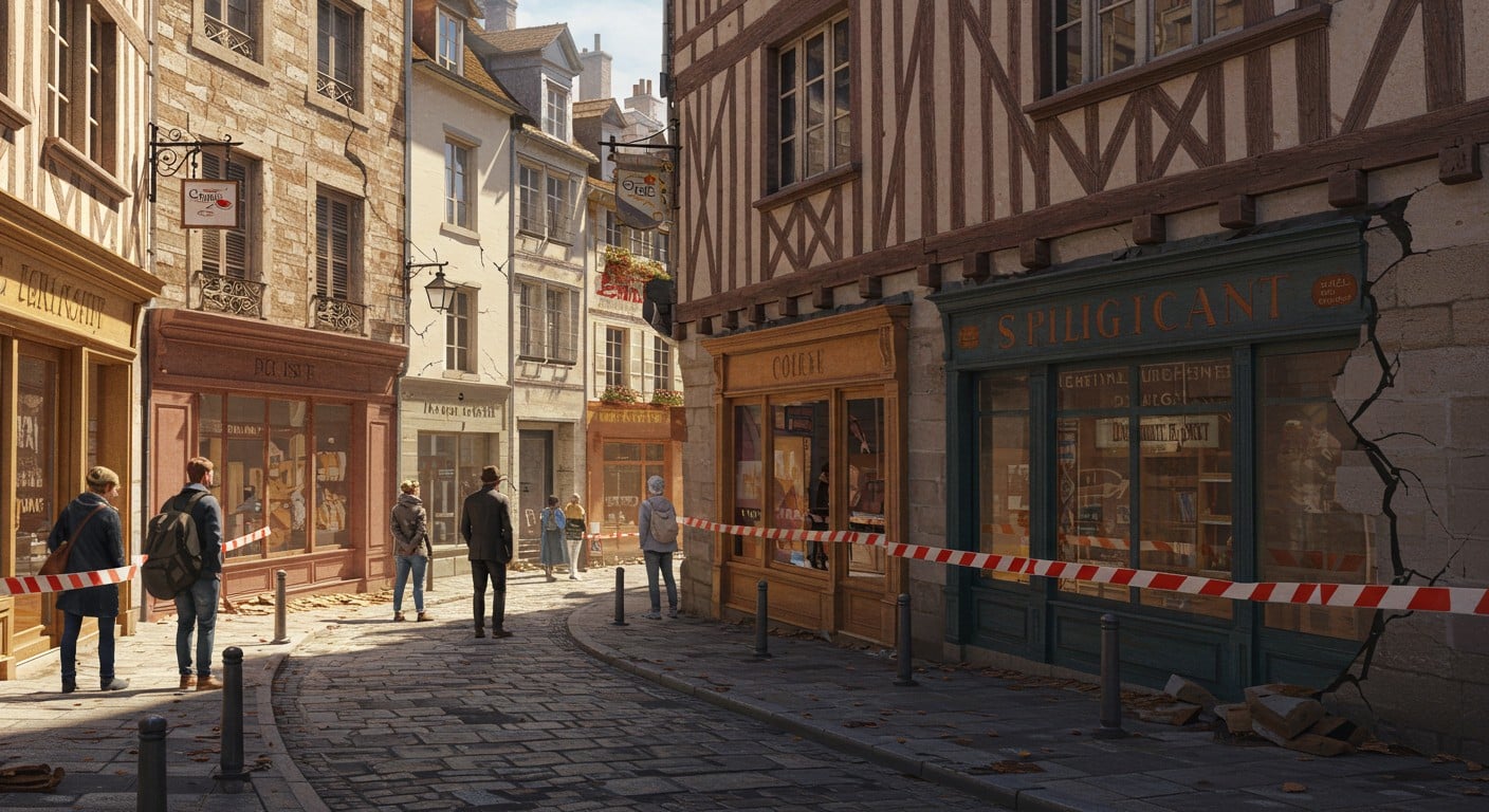 La rue de la Marne à Châlons rouvre malgré un mur affaissé menaçant deux immeubles. Quels risques pour les habitants et commerçants ? Découvrez les détails.