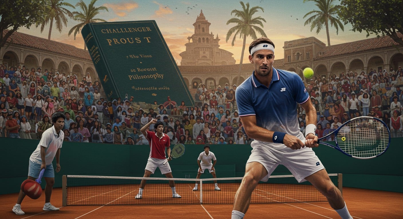 Portrait de Sadio Doumbia, joueur de tennis français atypique préférant les Challengers aux Grands Chelems, entre philosophie, amitié et aventures.