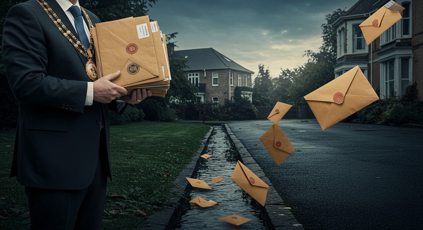 À Brunoy, le maire distribue lui-même le courrier jeté dans un caniveau par un facteur. Découvrez ce scandale et ses implications pour le service public.