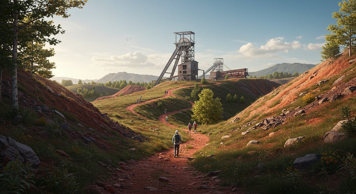 Explorez un sentier de 55 km à Saint-Étienne pour découvrir les crassiers, vestiges du passé minier. Une aventure unique mêlant histoire et nature.