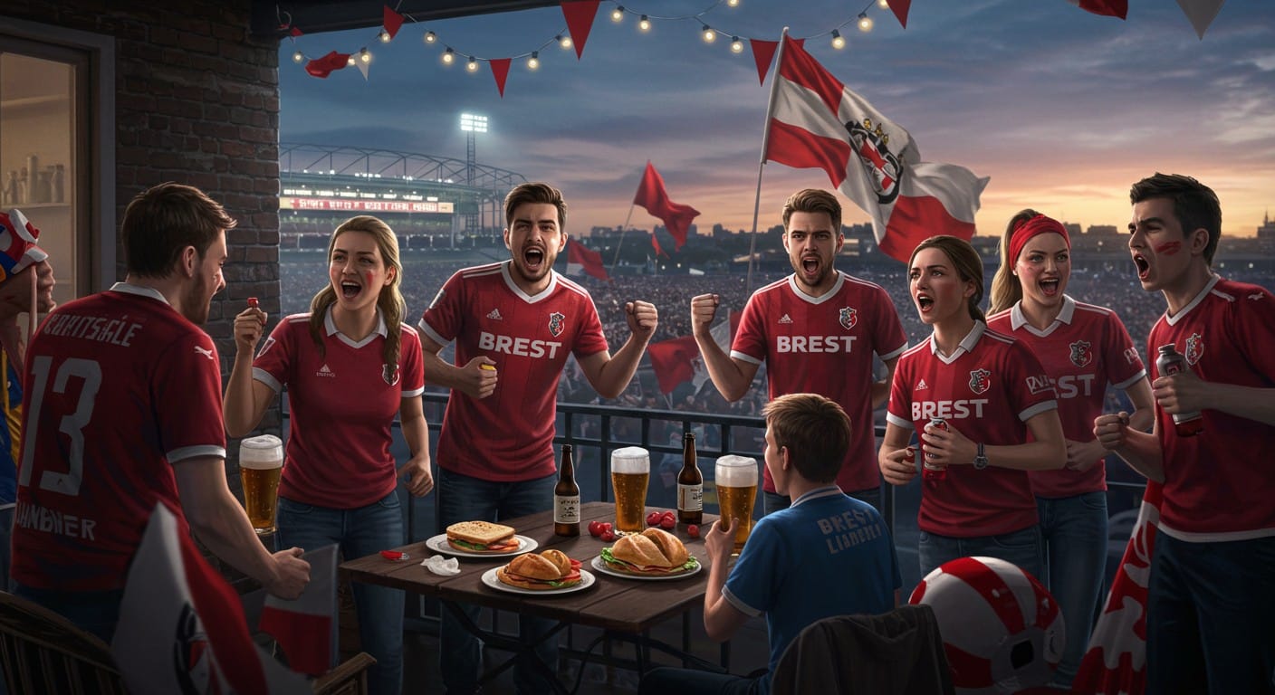 À Brest, des fans vivent les matchs depuis leur balcon, mêlant passion, convivialité et sandwiches. Découvrez leur rituel unique pour soutenir leur équipe !