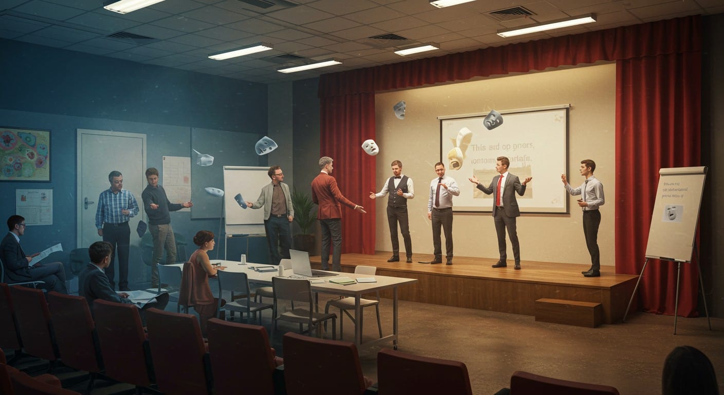 Le théâtre, nouvel outil pour apaiser les conflits en entreprise. Découvrez comment il favorise la communication bienveillante et booste la cohésion d'équipe.