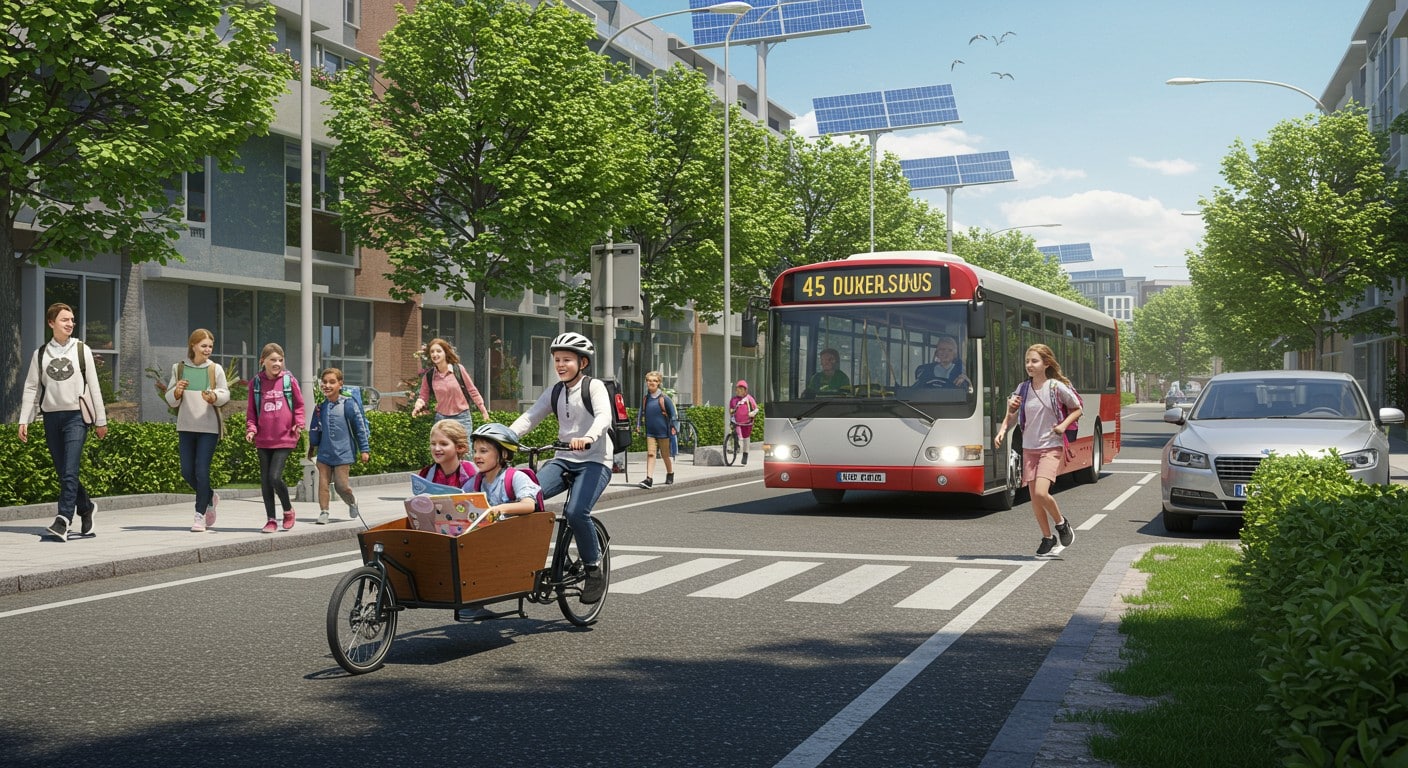 Comment les enfants vont à l’école en 2025 ? Entre vélo-cargo, bus solo et parents-taxis, découvrez l’évolution des trajets scolaires, écolos et sécurisés.