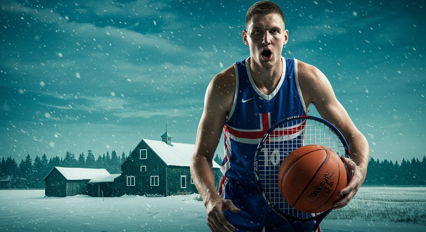 Tryggvi Hlinason, pivot islandais de 2,16 m, domine l’Eurobasket. Découvrez son parcours unique, de la ferme à la raquette, avant le choc face aux Bleus !