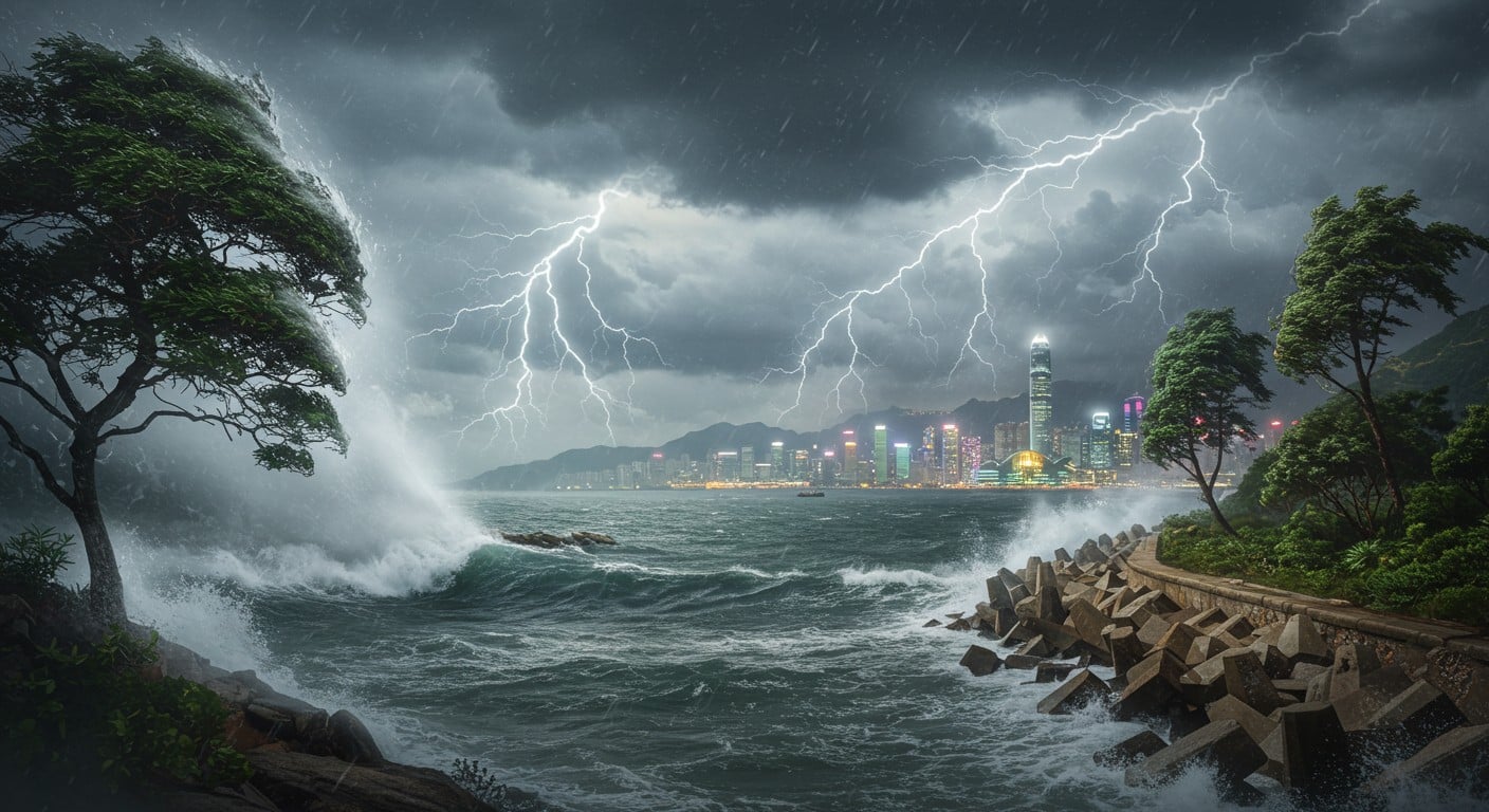 Le typhon Ragasa menace la Chine avec des vents de 265 km/h. Shenzhen évacue 400 000 personnes, Hong Kong annule 500 vols. Découvrez l’impact de ce monstre météo.