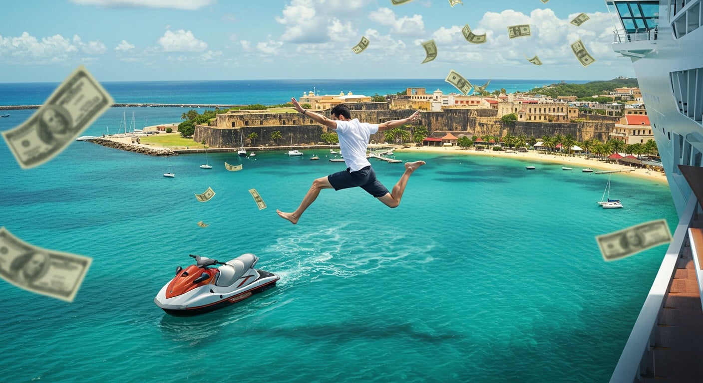Un passager saute d’un bateau à Porto Rico pour éviter une dette de 16 000 $. Que s’est-il passé ? Découvrez cette histoire folle !