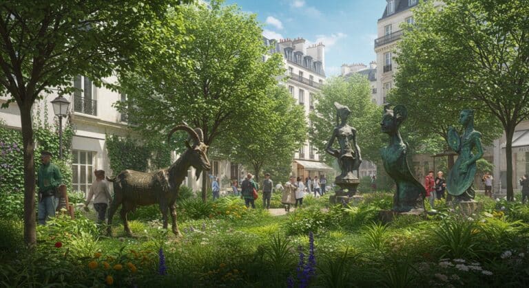 Un Jardin de Sculptures Picasso à Paris en 2030