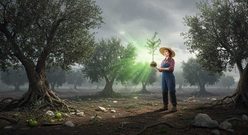 Vandalisme d’Oliviers : Une Agricultrice Relève le Défi