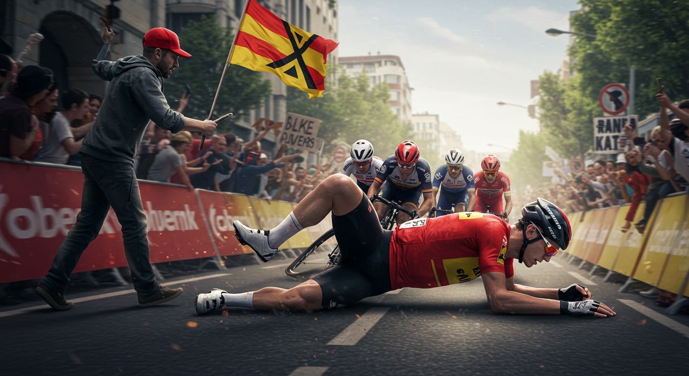 La Vuelta 2025 marquée par l’abandon de Javier Romo après une chute liée à un manifestant. Découvrez les détails de cet incident et ses impacts sur la course.