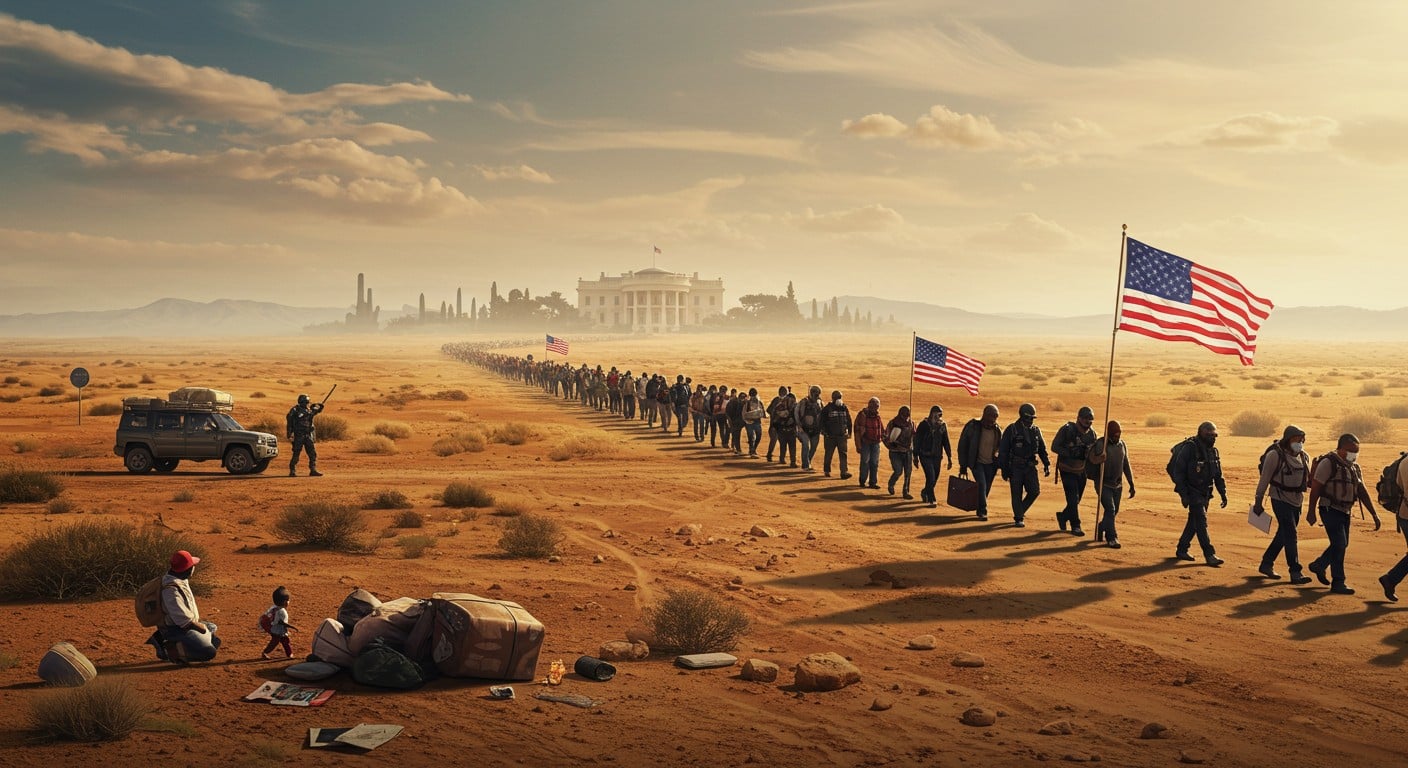 Découvrez comment la politique ferme de Trump a poussé 2 millions d'immigrés illégaux à quitter les USA en huit mois : 500 000 expulsions et 1,6 million de départs volontaires. Analyse choc !