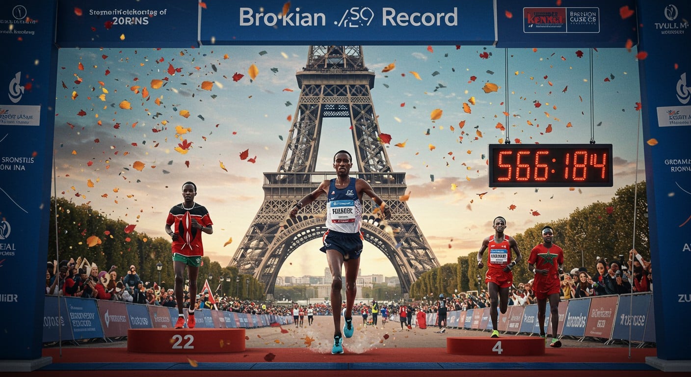 Découvrez les records battus aux 20 km de Paris 2025 avec Etienne Daguinos en star. Résultats complets, classements et analyses d'une édition historique à ne pas manquer !