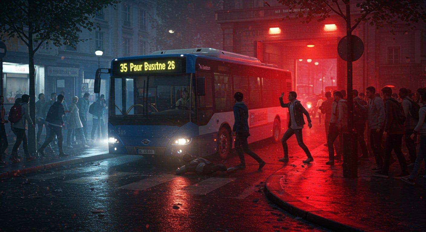 Découvrez les détails choquants d'un piéton percuté par un bus sortant d'un dépôt à Paris. Pronostic vital engagé : que s'est-il passé ? AnalyseAnalysant l'article- L'article décrit un accident grave à Paris impliquant un bus et un piéton, avec des détails sur les circonstances et un incident similaire récent. complète et contexte.